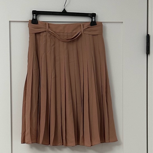 last chance Skirt NWOT Pleated Ann Taylor Petite Size 0 Blush Pink - Picture 3 of 6